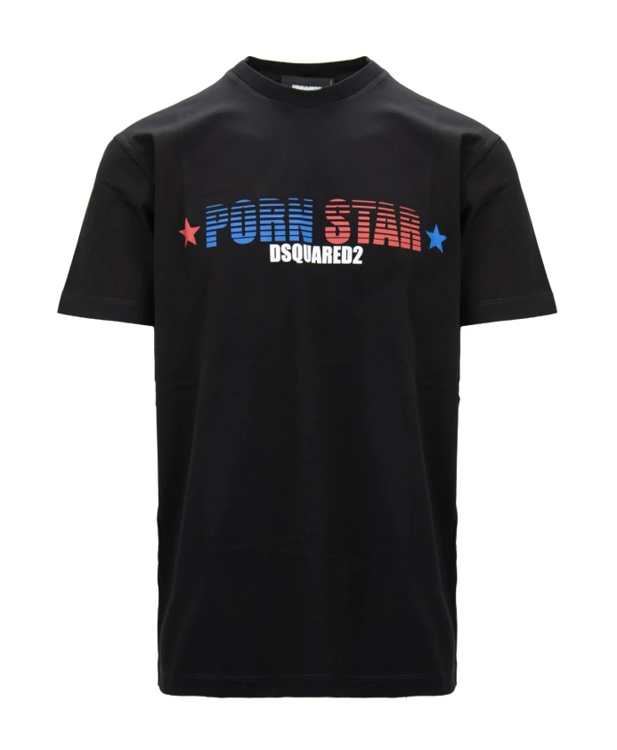 

Мужская футболка-слипоны с принтом Dsquared2, черный