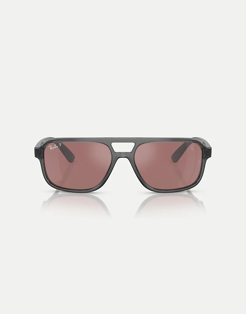 

Солнцезащитные очки Ray-Ban Rb4414m Scuderia Ferrari Collection с нерегулярной поляризацией и серебристыми зеркальными линзами прозрачно-серого цвета