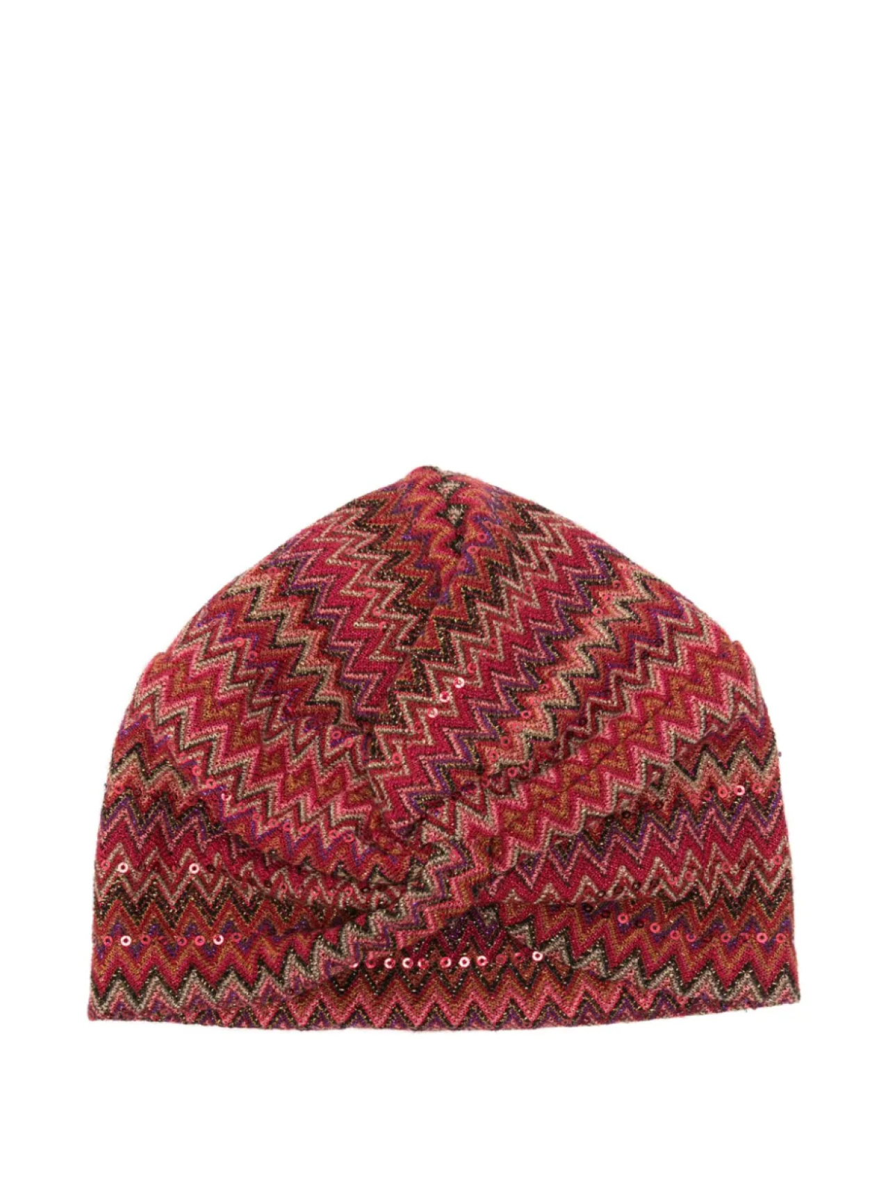 

Тюрбан Missoni Kids с зигзагообразным узором, красный