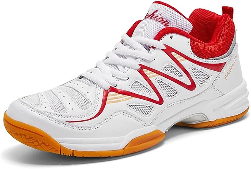 

Zxcvb Мужские кроссовки для бадминтона и тенниса, для тренировок в зале, для ракетбола, сквоша и волейбола, красный