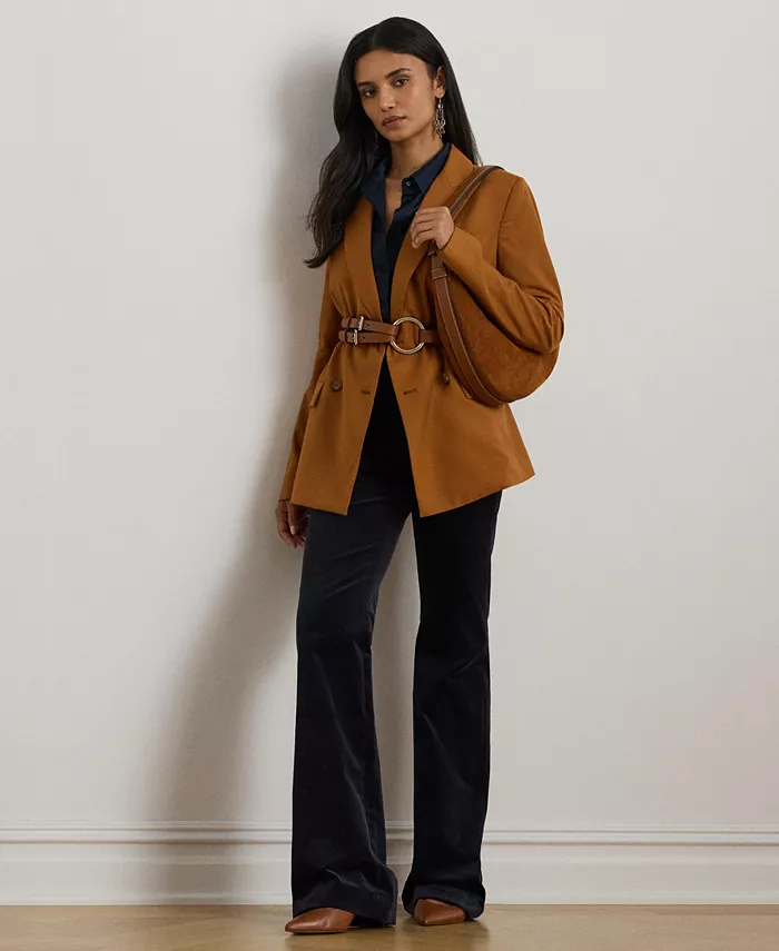 

Женские вельветовые брюки-клеш с высокой талией Lauren Ralph Lauren, синий