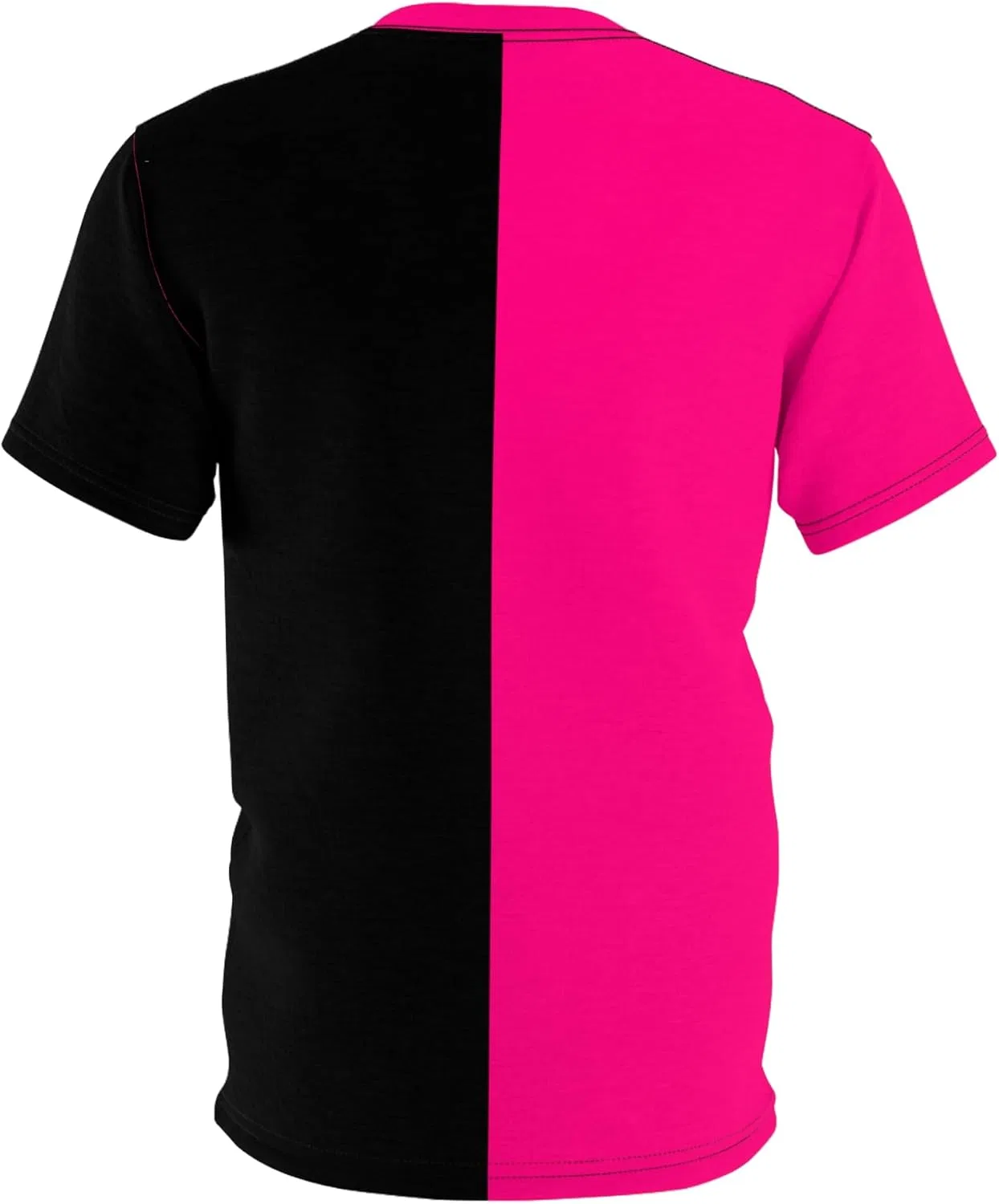 Футболка активная Half Pink and Half Black, цвет Black Stitching — фото 4
