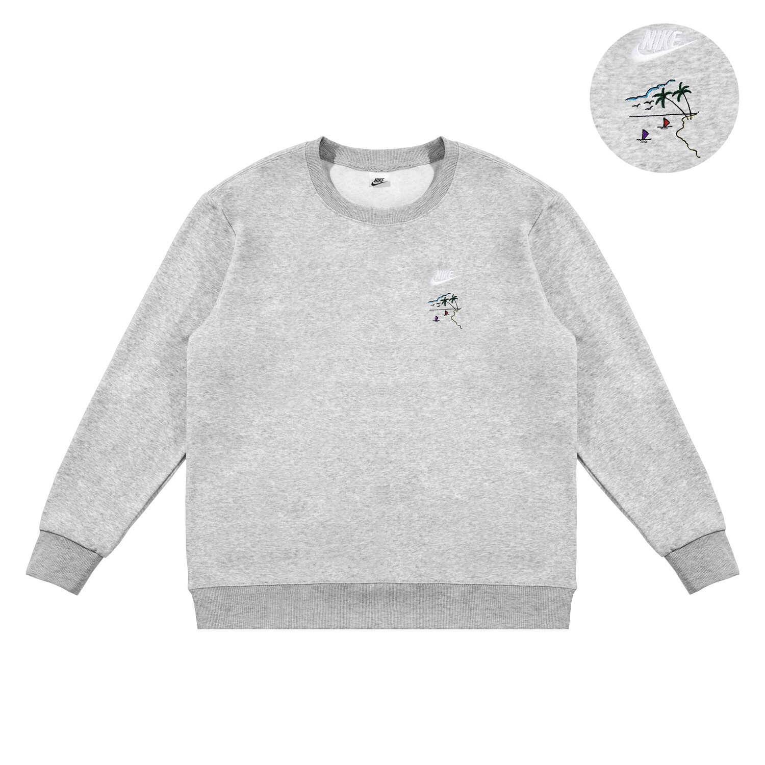 

Толстовка унисекс светло-серая Nike, серый