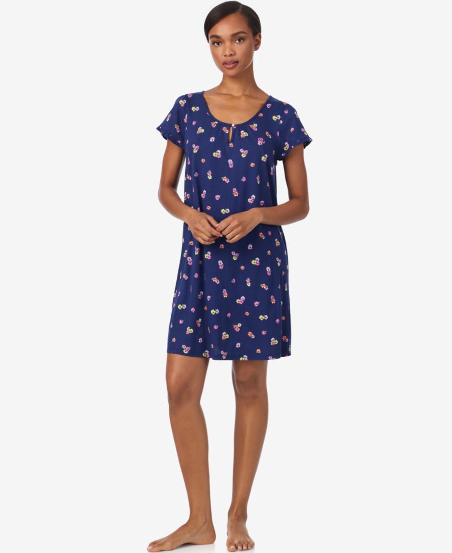 

Платье с рукавами-воланами и вырезом-капелькой Lauren Ralph Lauren, Navy Print