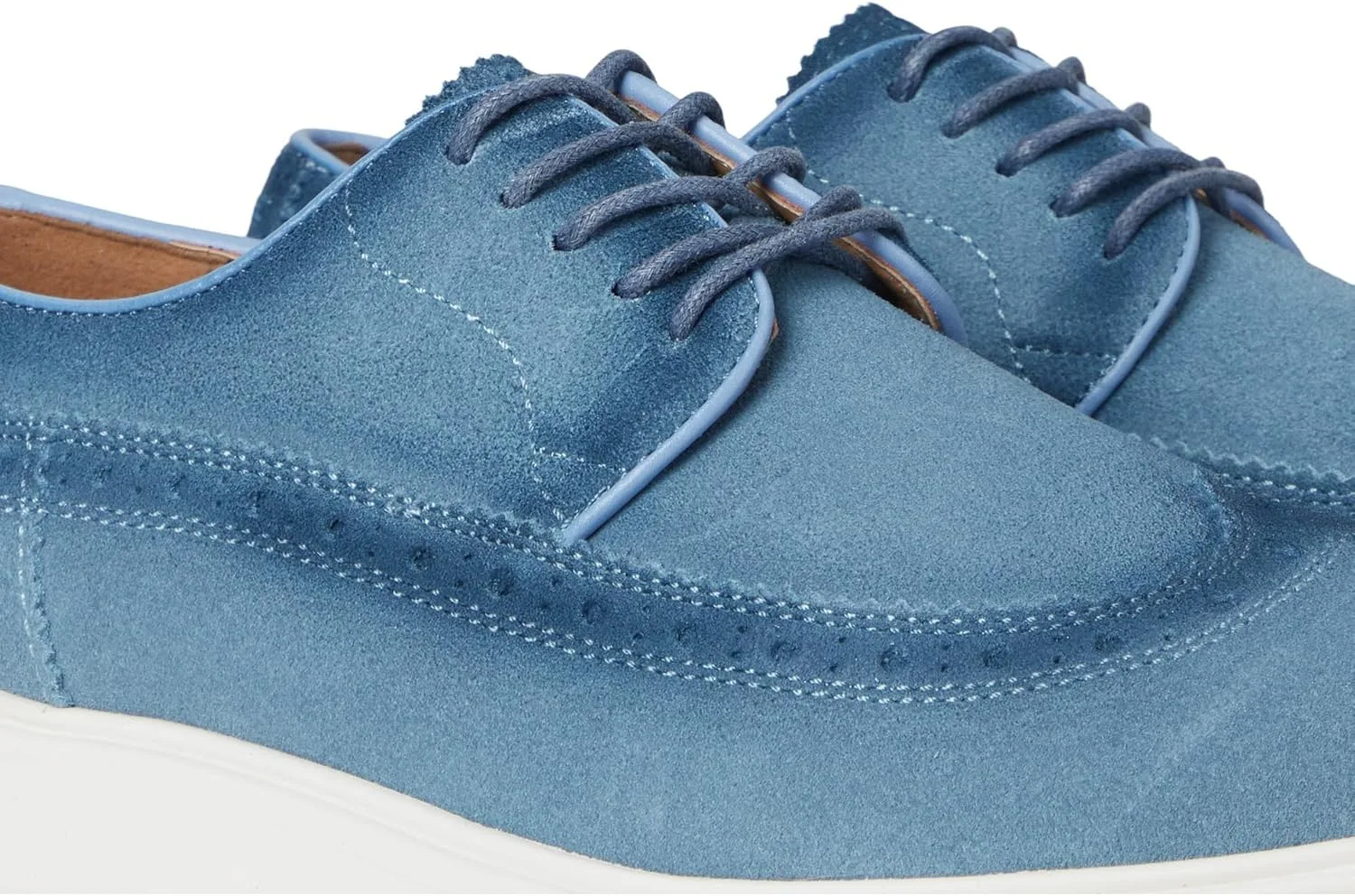 Мужские кроссовки STACY ADAMS Trudell Wingtip на шнуровке, светло-голубой/светло-голубой — фото 2