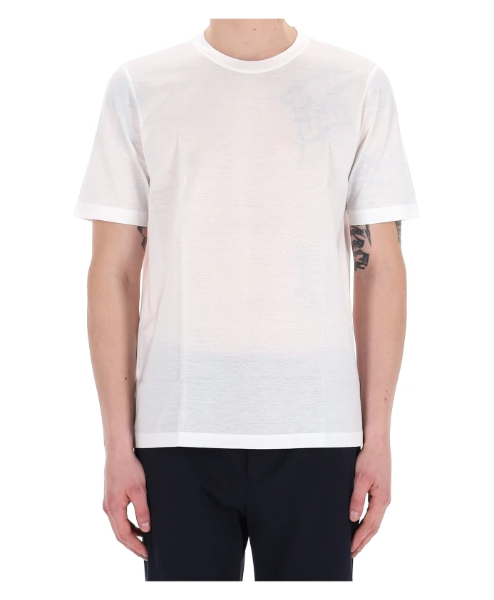 

Белая футболка из мерсеризованного хлопка Barba, белый