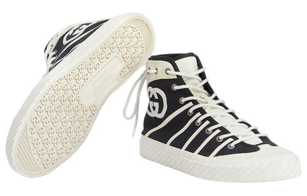 Кроссовки gg tortuga high sneakers 'black white' Gucci, черный — фото 4