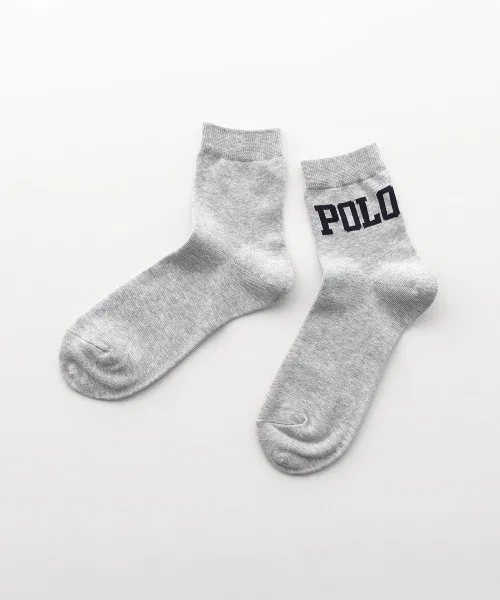 Носки Polo Ralph Lauren с большим логотипом, органический хлопок, светло-серые