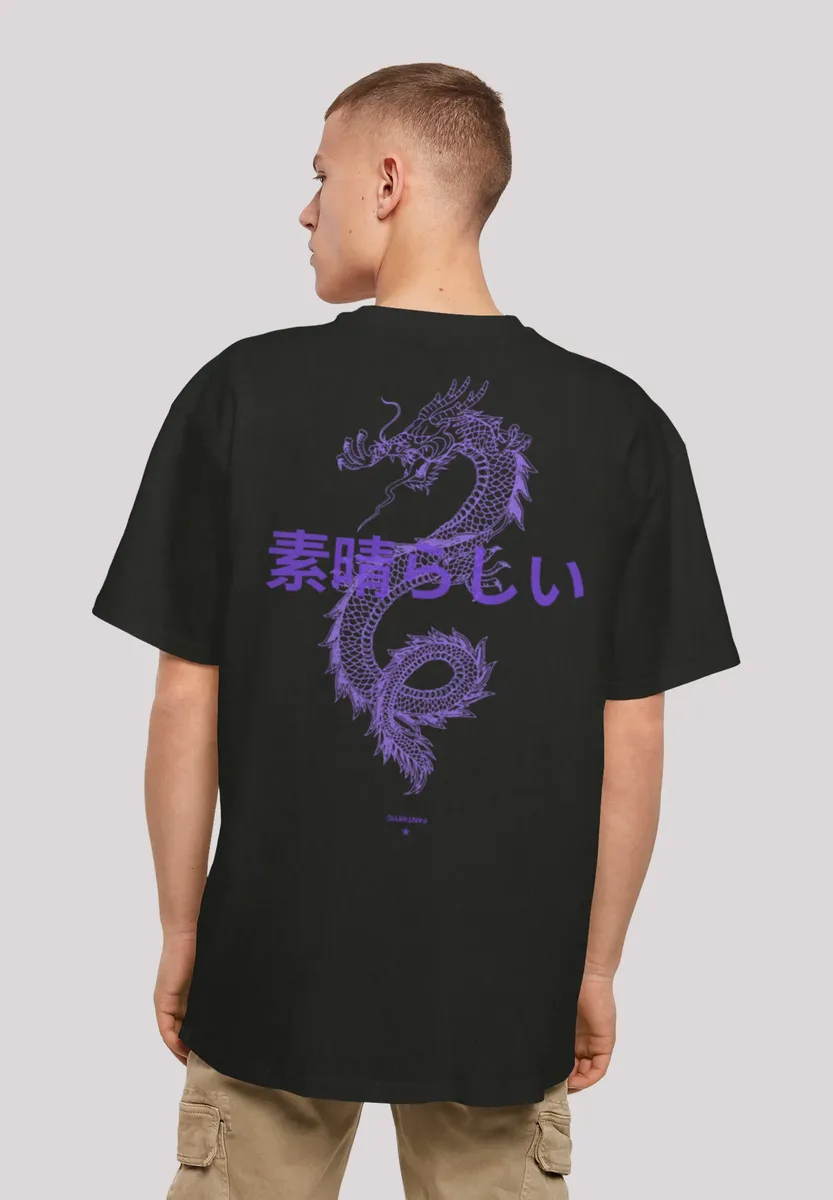 

F4NT4STIC Футболка "Dragon Purple", принт, черный