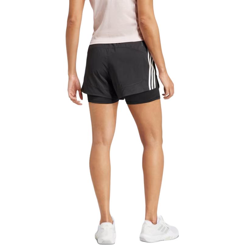 Спортивные шорты (WMNS) adidas 2 in 1 Pacer Shorts 'Black', черный — фото 3
