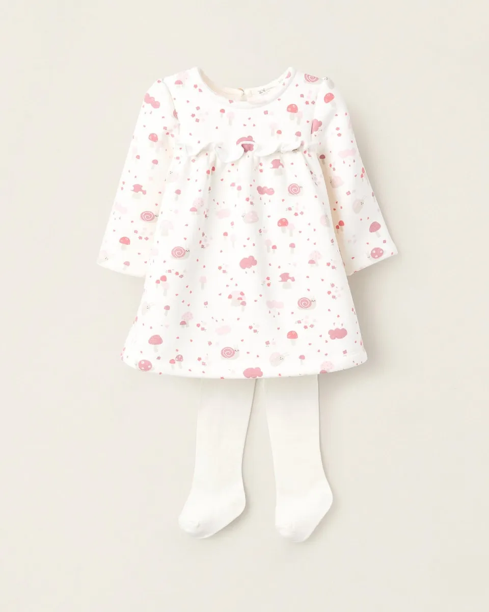 

Детский спортивный костюм на вешалке с воланами и узором с улитками Zippy, белый