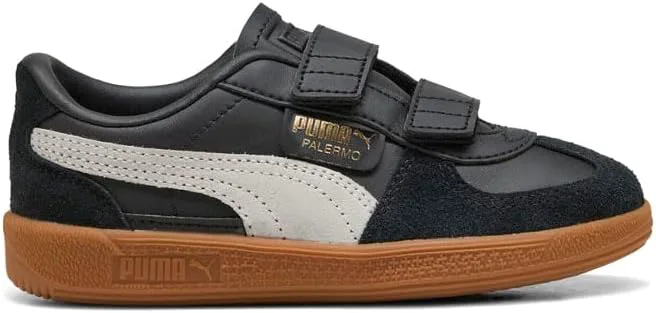 Puma детские универсальные кроссовки Palermo на застежке-липучке (малыши), черный/серый