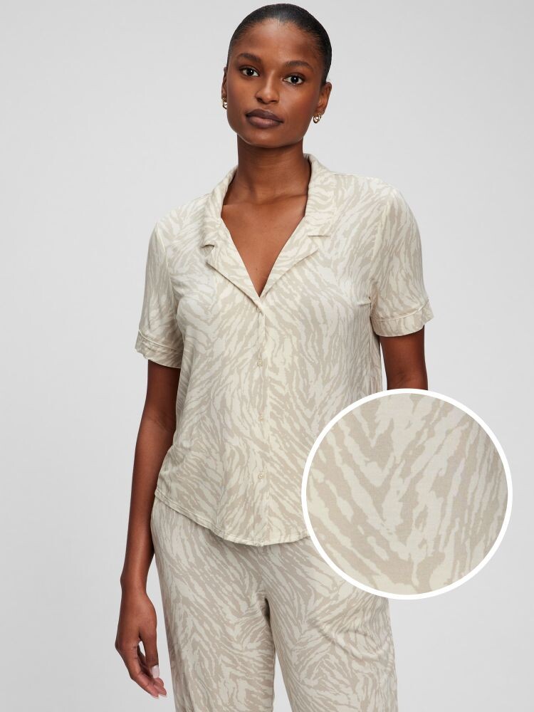 

Пижамный топ из модала Gap, бежевый