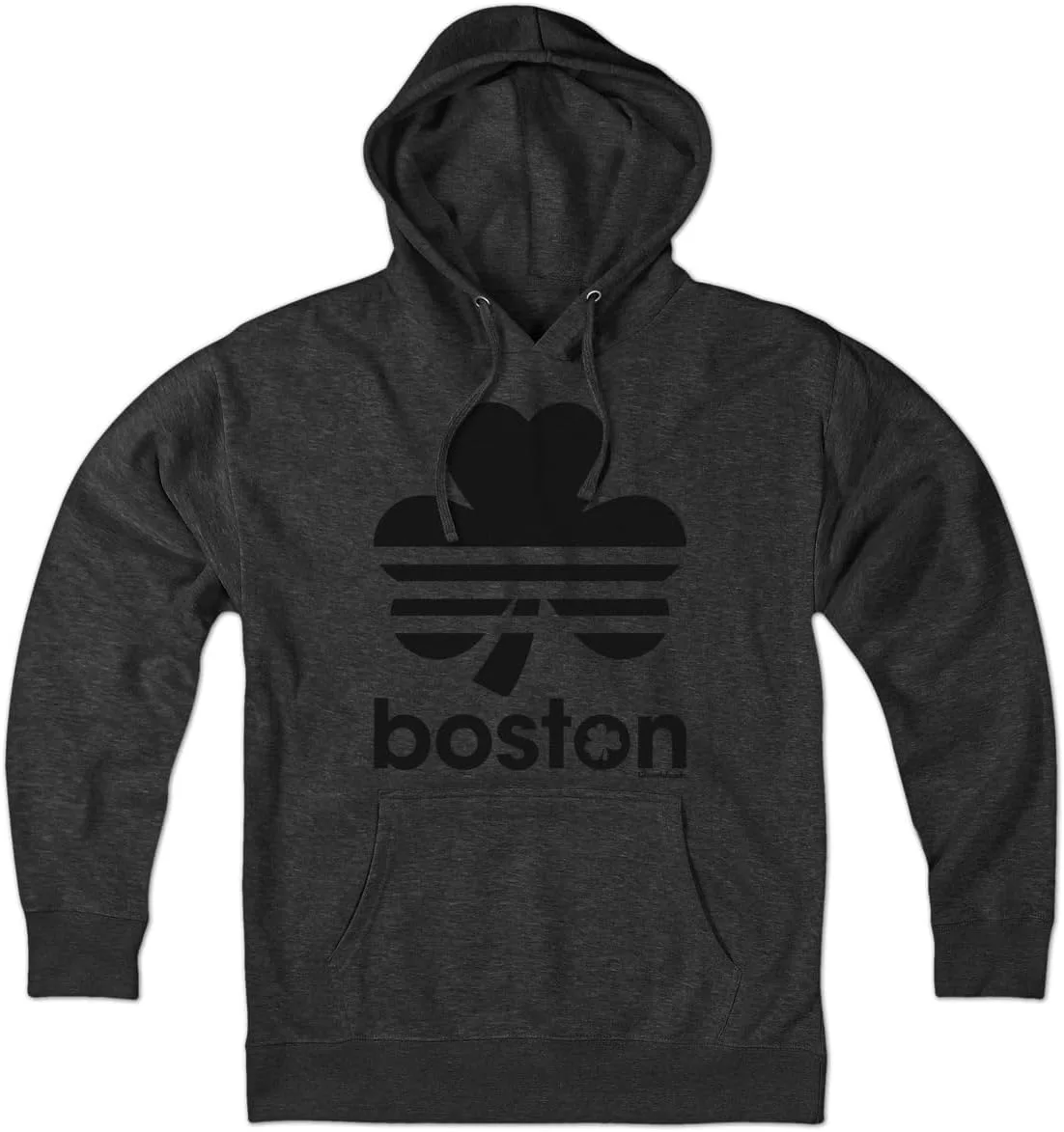 

Chowdaheadz Boston Retro Shamrock Blackout Hoodie — худи Unisex Pullover из мягкого хлопкового микса