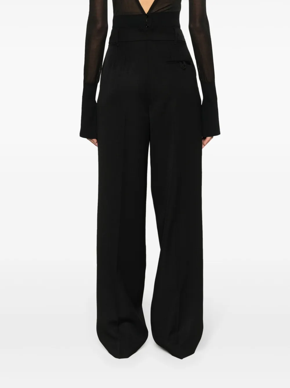 Брюки Le Pantalon Titolo из шерсти JACQUEMUS, черный — фото 4