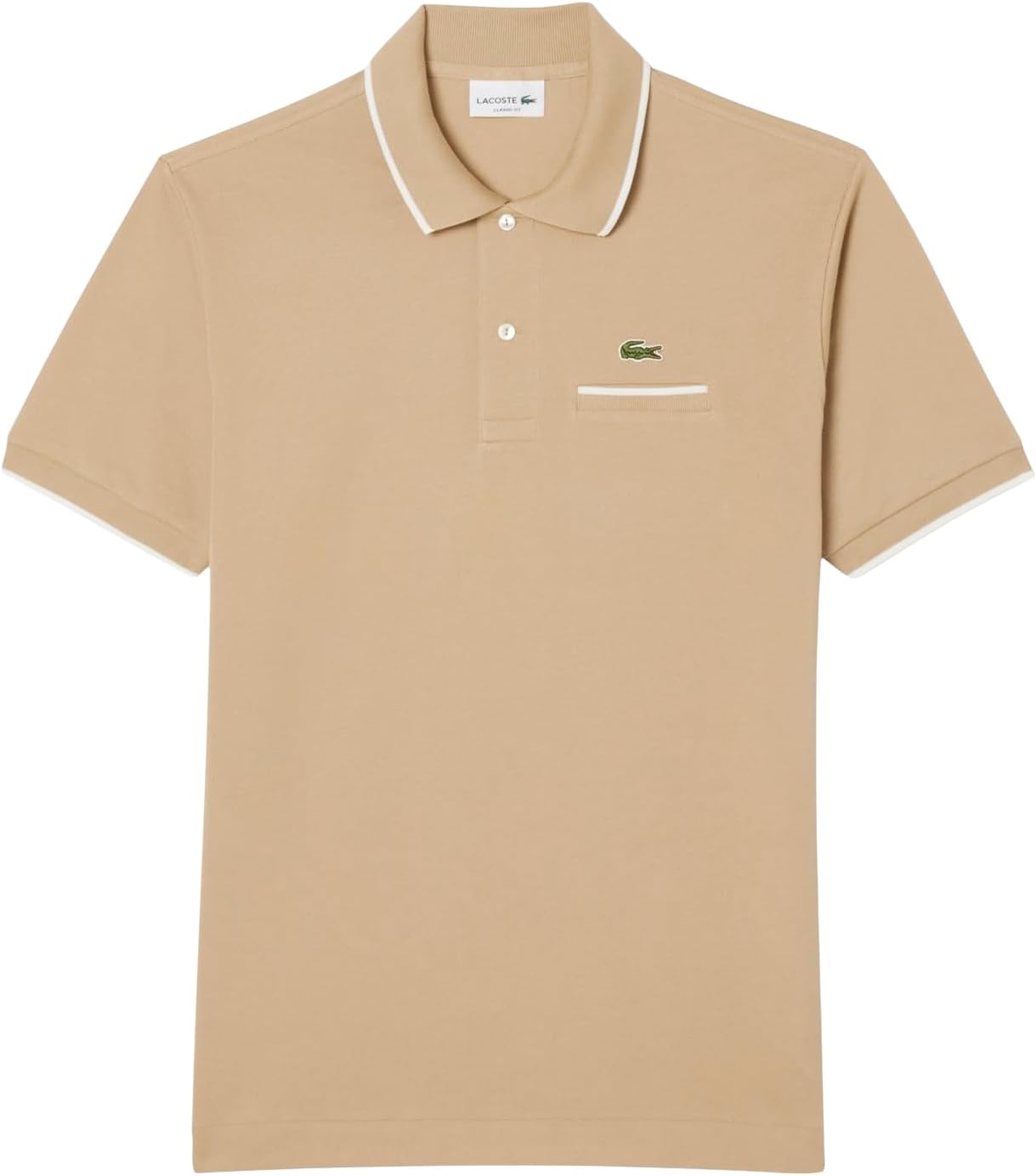 

Lacoste мужская классическая поло с карманом L.12.12, Viennese/Flour