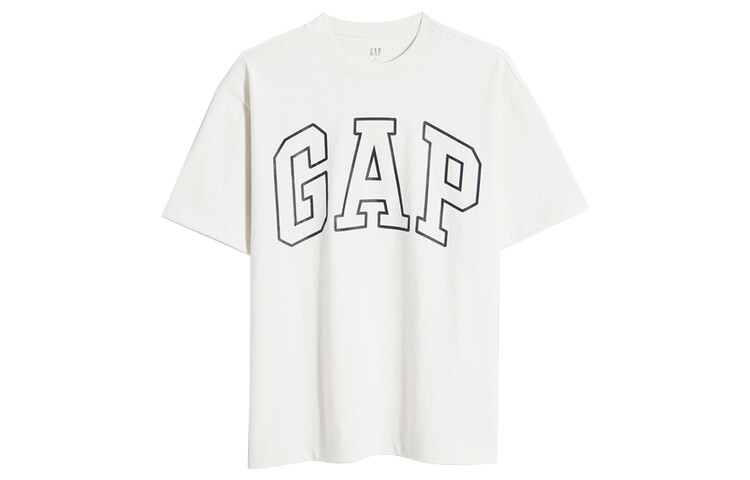 

Футболка унисекс серая/белая Gap, серый