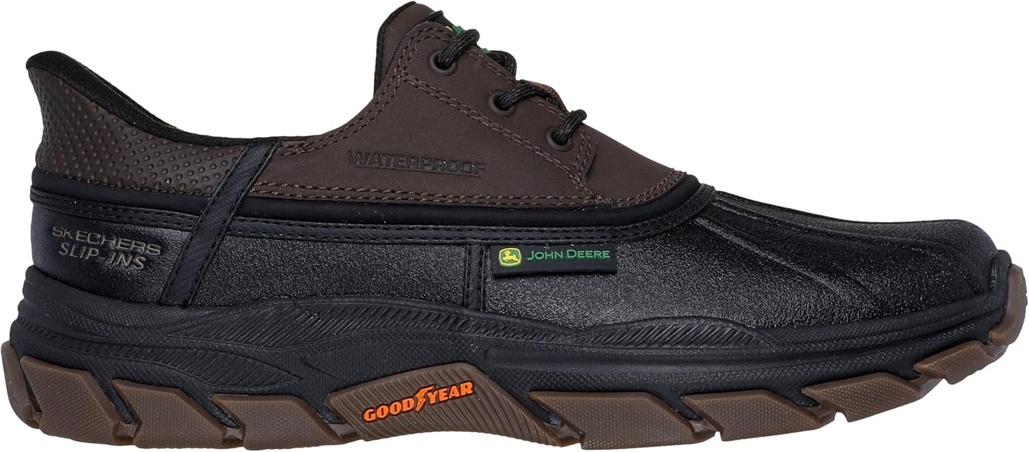 Мужские водонепроницаемые кроссовки Skechers JDW Respected Tanzier, черный/коричневый — фото 3