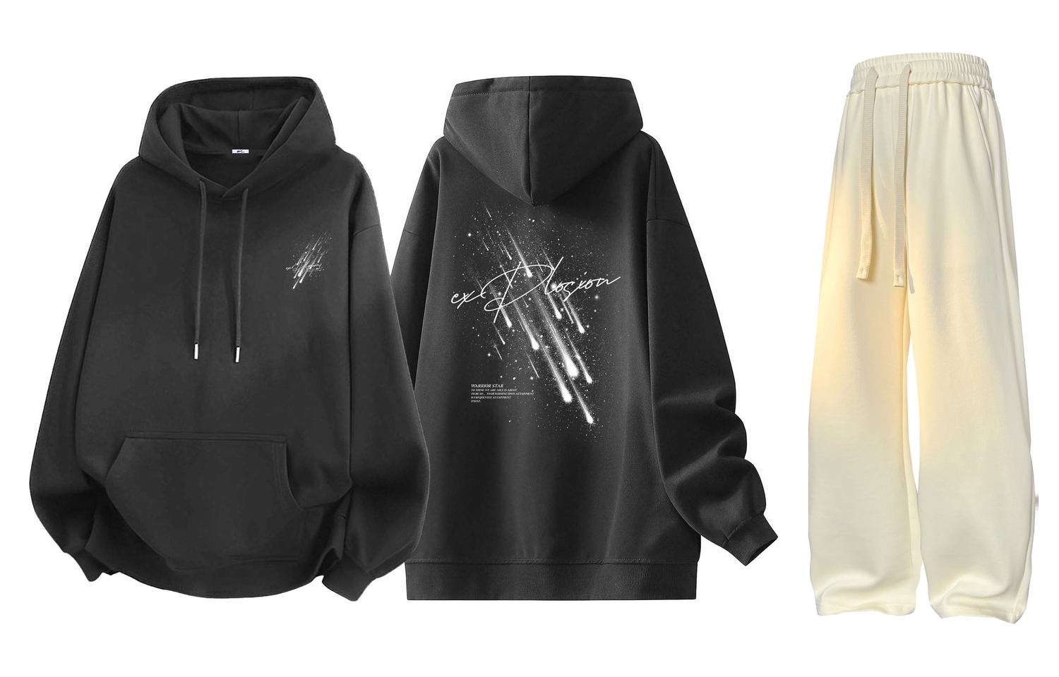 

Свитшот-сет Huichao Riding The Wind Collection унисекс WARRIOR, темно-серый+оранжевый (clothing sets)