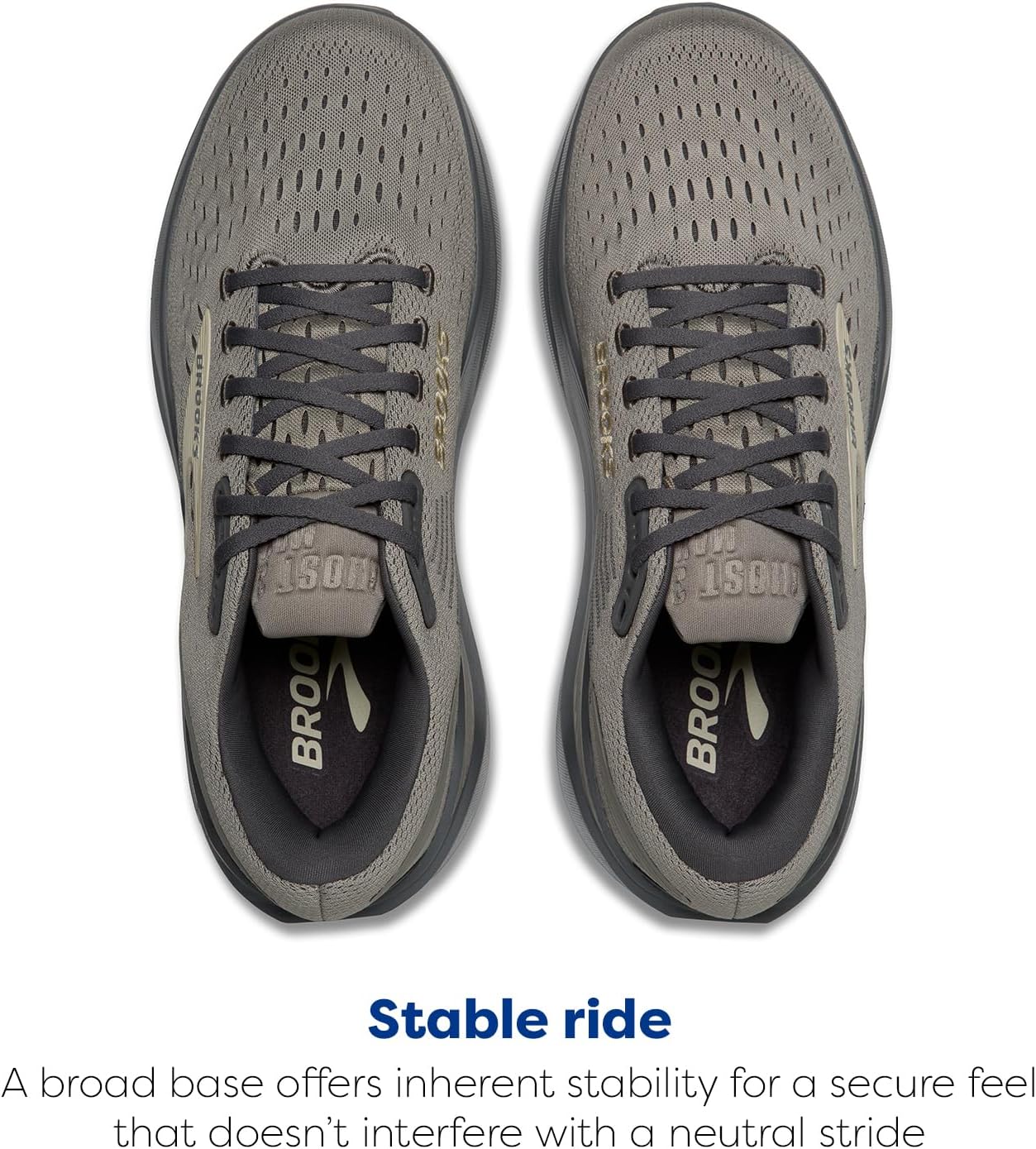 Мужские кроссовки Brooks Ghost Max 3 нейтральные для бега и ходьбы, Rockridge/Poppyseed/Sand — фото 4