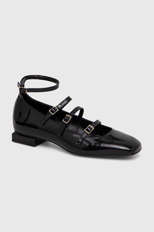 Кожаные балетки Angie L Straps с ремешками Agl, черный