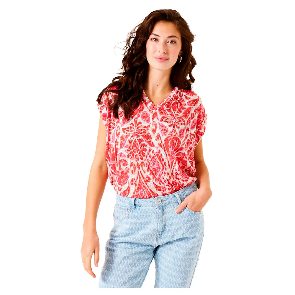 

Футболка Garcia E50207 short sleeve v neck, красный