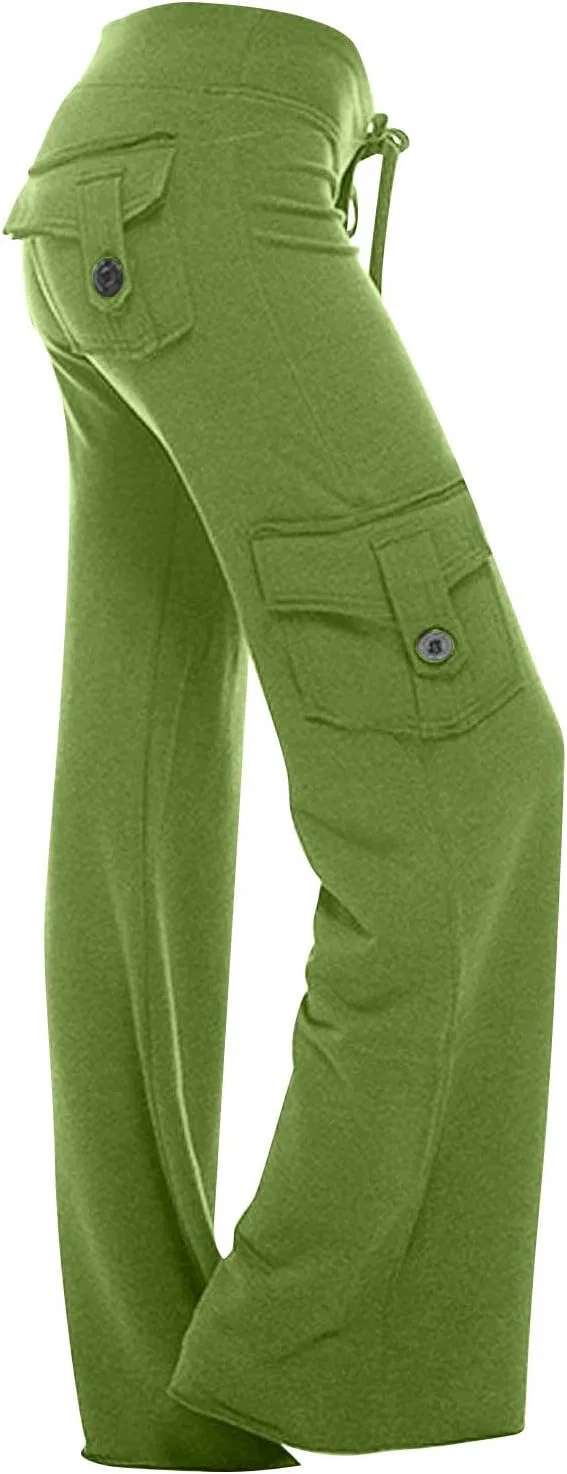 Брюки женские прямые широкие, Elastic, A03_green