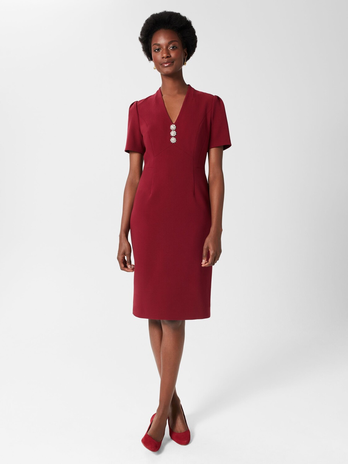 

Свободное платье Hobbs Isla, насыщенный бордовый, Красный, Свободное платье Hobbs Isla, насыщенный бордовый