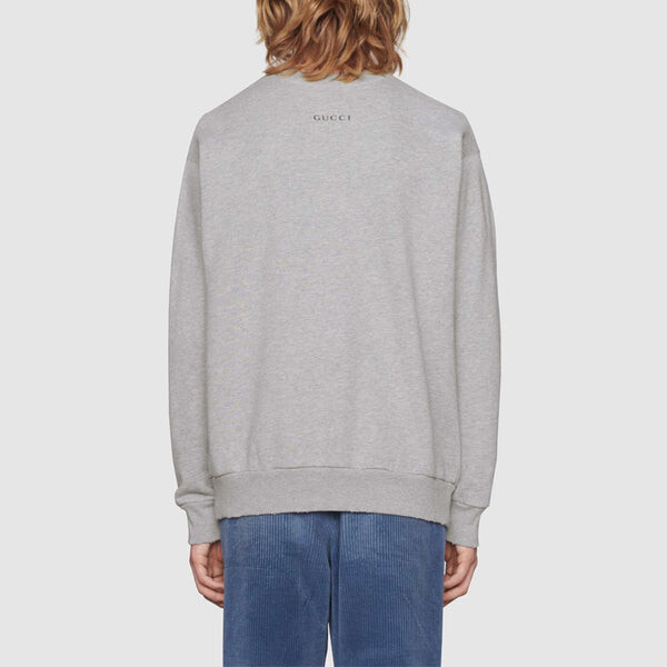 Толстовка x disney crossover donald duck cartoon printing round neck pullover gray Gucci, серый — фото 4