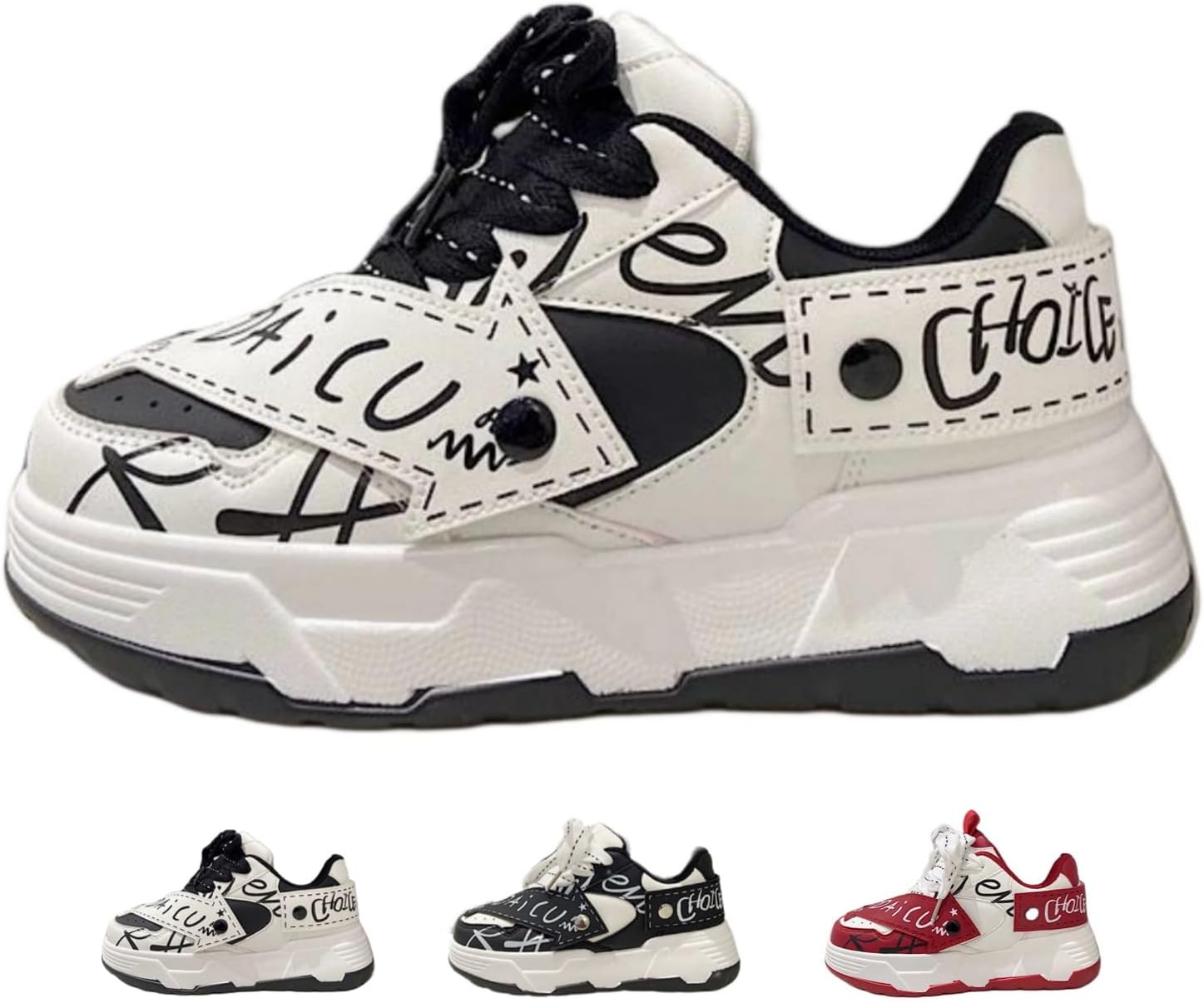 

Модные массивные кроссовки для женщин и мужчин, платформа Y2K с буквами, цветными блоками, уличная и повседневная спортивная обувь Macefil, белый