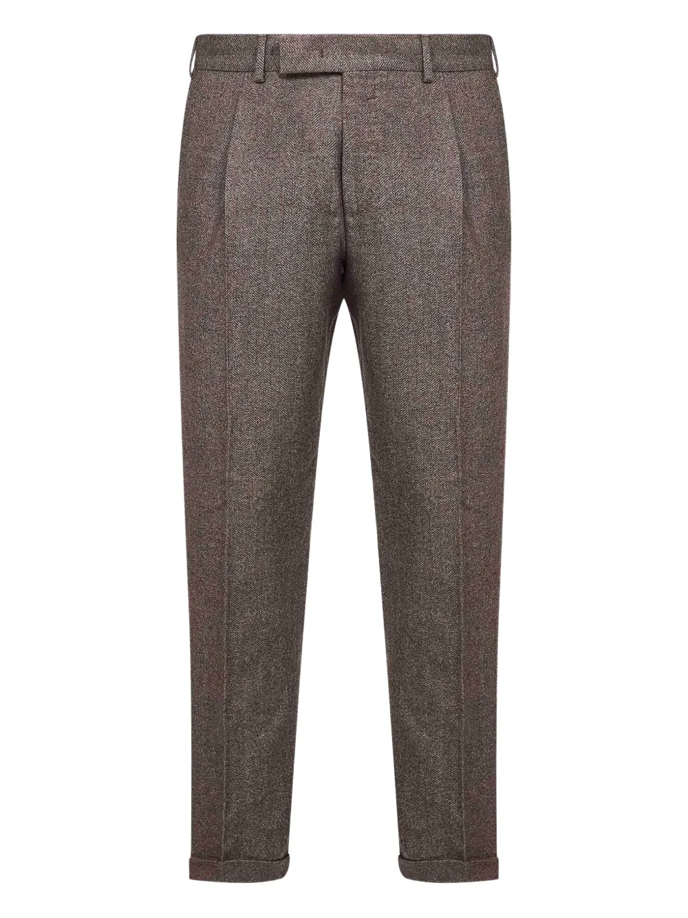 

Плиссированные шерстяные брюки PT Torino, коричневый