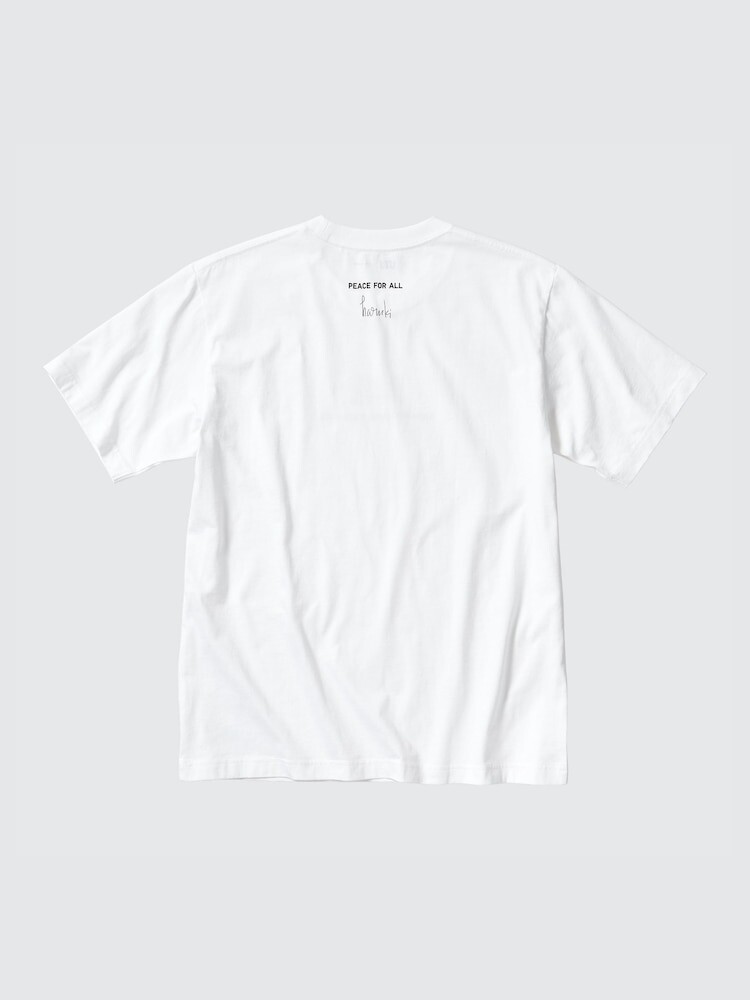 Футболка с надписью «Мир всем» Uniqlo, цвет 00 белый — фото 3