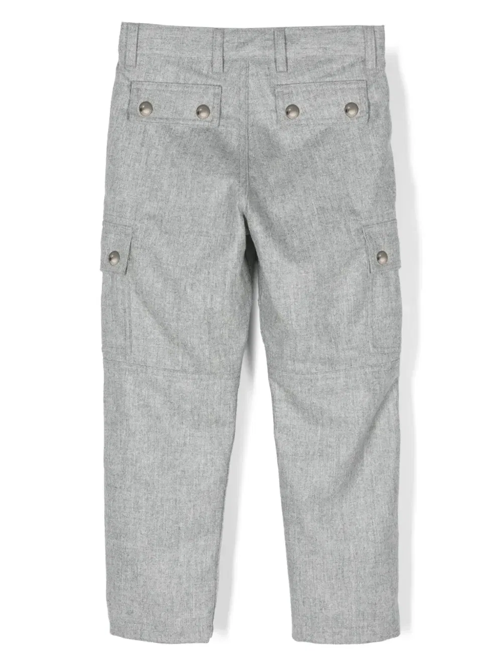 Брюки из вирджинской шерсти Brunello Cucinelli Kids, серый — фото 2