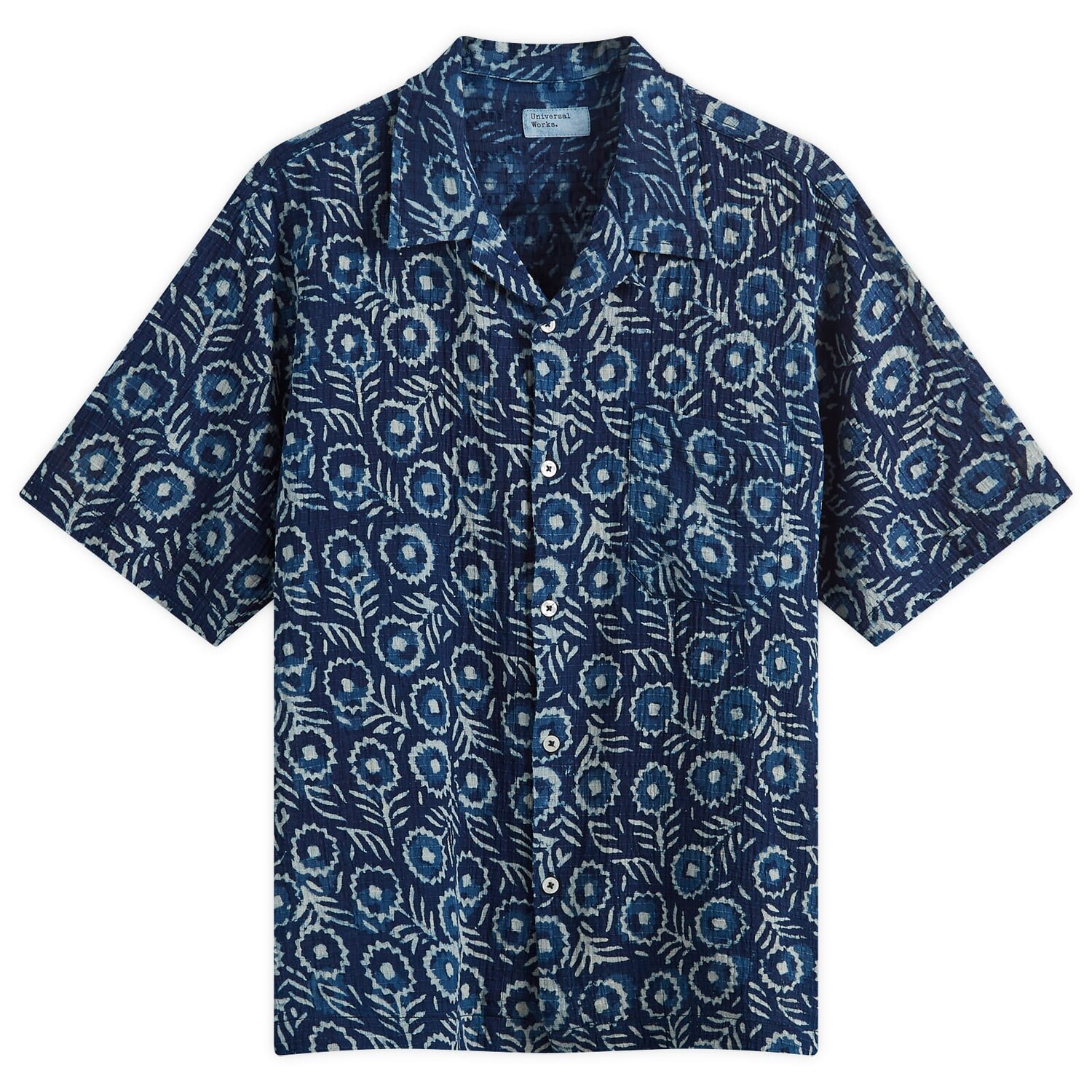 

Рубашка с коротким рукавом Universal Works Winston Road Shirt, цвет Indigo
