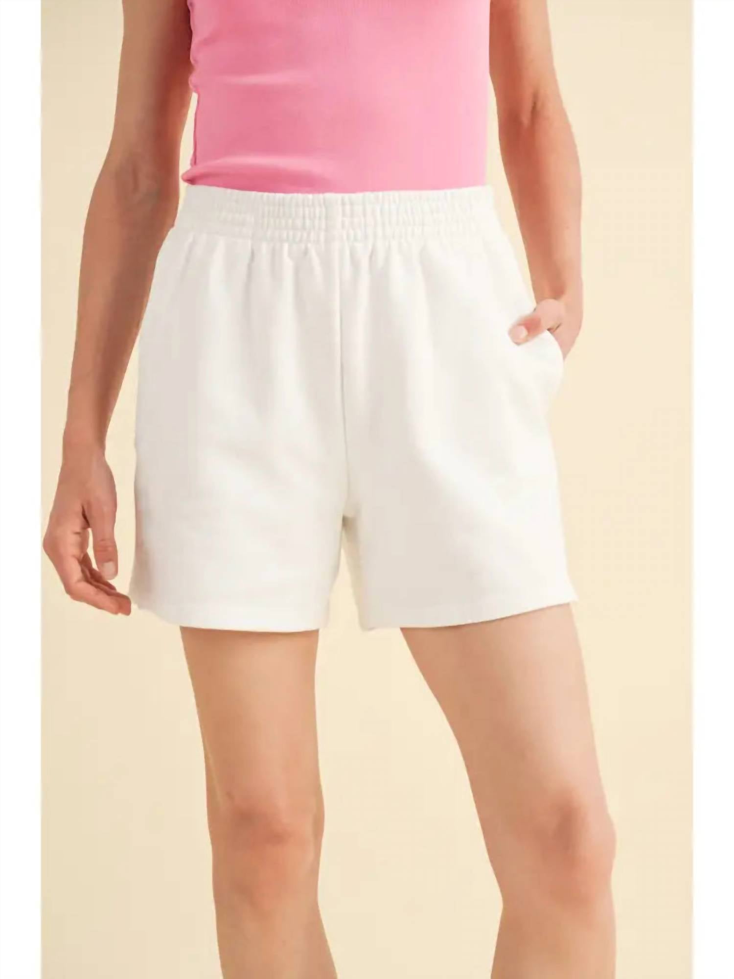 

Хлопковые шорты бойфренда белого цвета WISHLIST