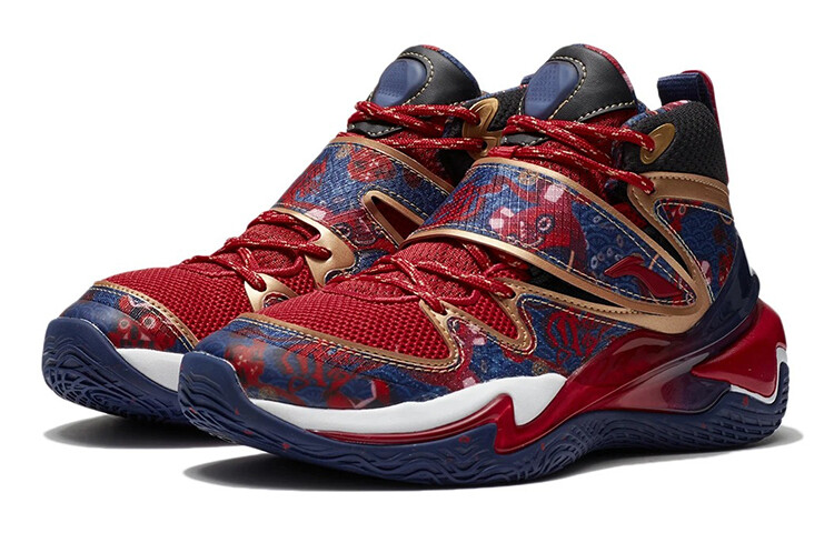 Детские баскетбольные кроссовки GS Mid-top Cinnabar Red/crimson Gold/black Lining Young — фото 3