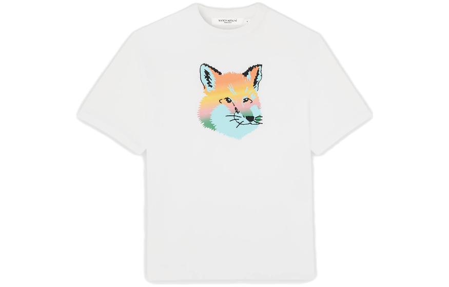 

Футболка с принтом fox Maison Kitsune, белый