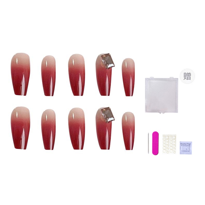 

Модные и универсальные фальш-ногти средней длины с красочным градиентом и стразами, 24 мм ORANOT, Long Ladder S, Fits 80% [Includes Storage Box]15-11-12-11-8