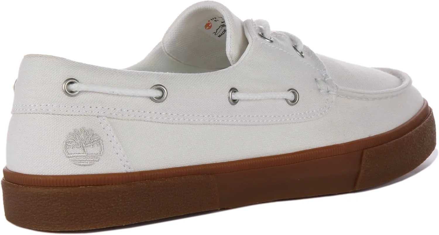 Ботинки Timberland Mens Union Wharf 2.0 Ek+ 2 Eye Boat Shoe, белый — фото 2