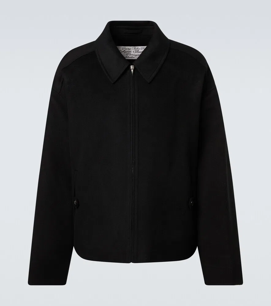 Куртка из шерсти и кашемира Acne Studios, черный