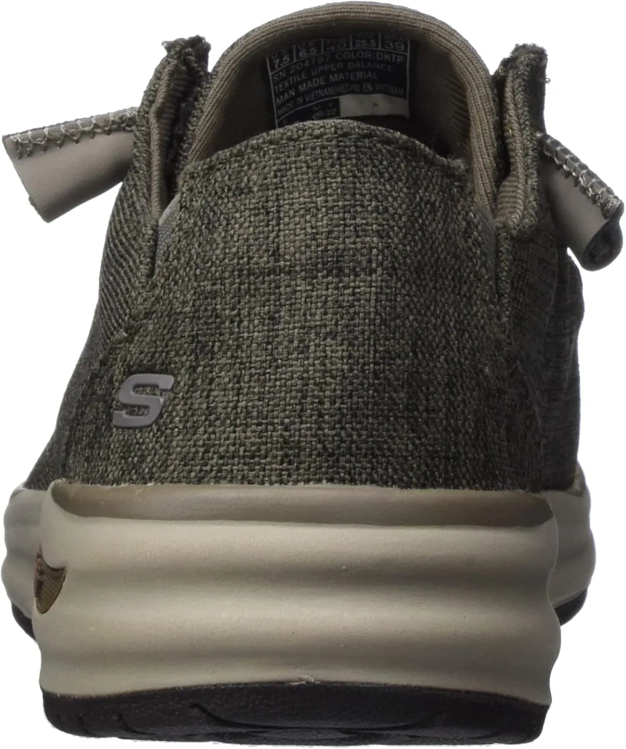 Мужские повседневные кроссовки Skechers 204797 Ccgy, Dark Taupe Canvas — фото 3