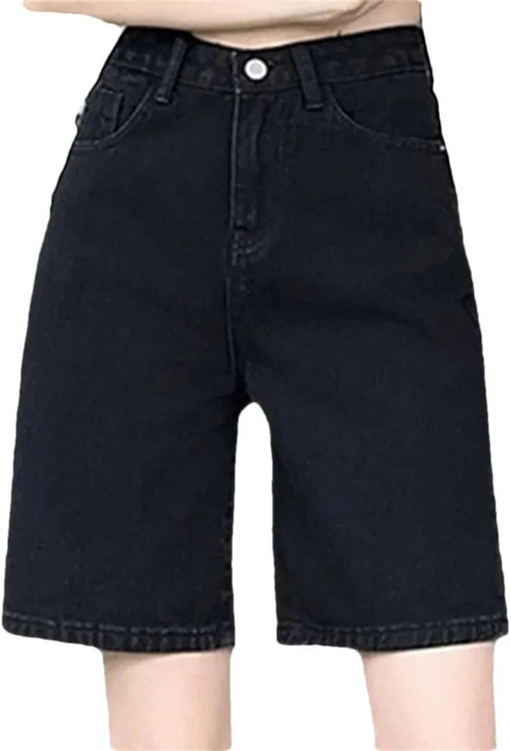 Джинсы капри Japanese Style Preppy Denim, Black