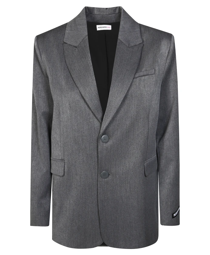 

Пиджак поверх рубашки на двух пуговицах Patrizia Pepe, серый
