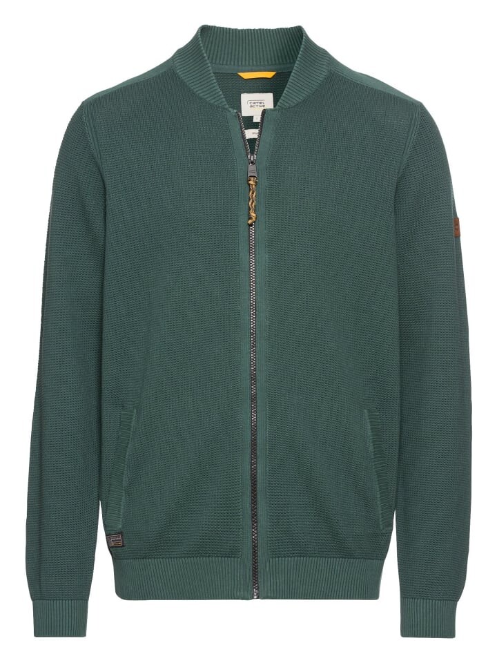 

Кардиган Camel Active Strickjacke aus zertifiziertem organic Cotton, темно-зеленый