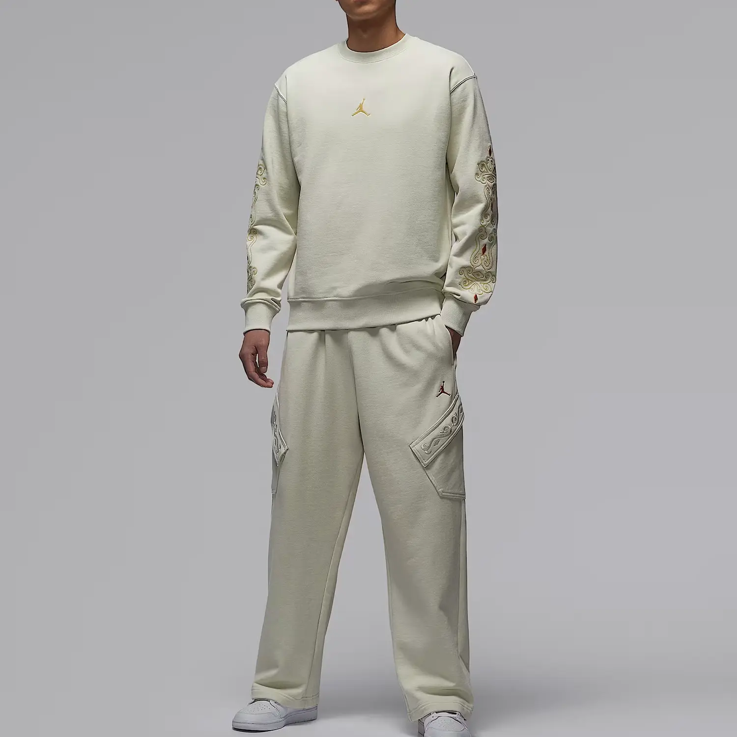 Брюки мужские Flight Fleece Casual Jordan, sea glass color — фото 4