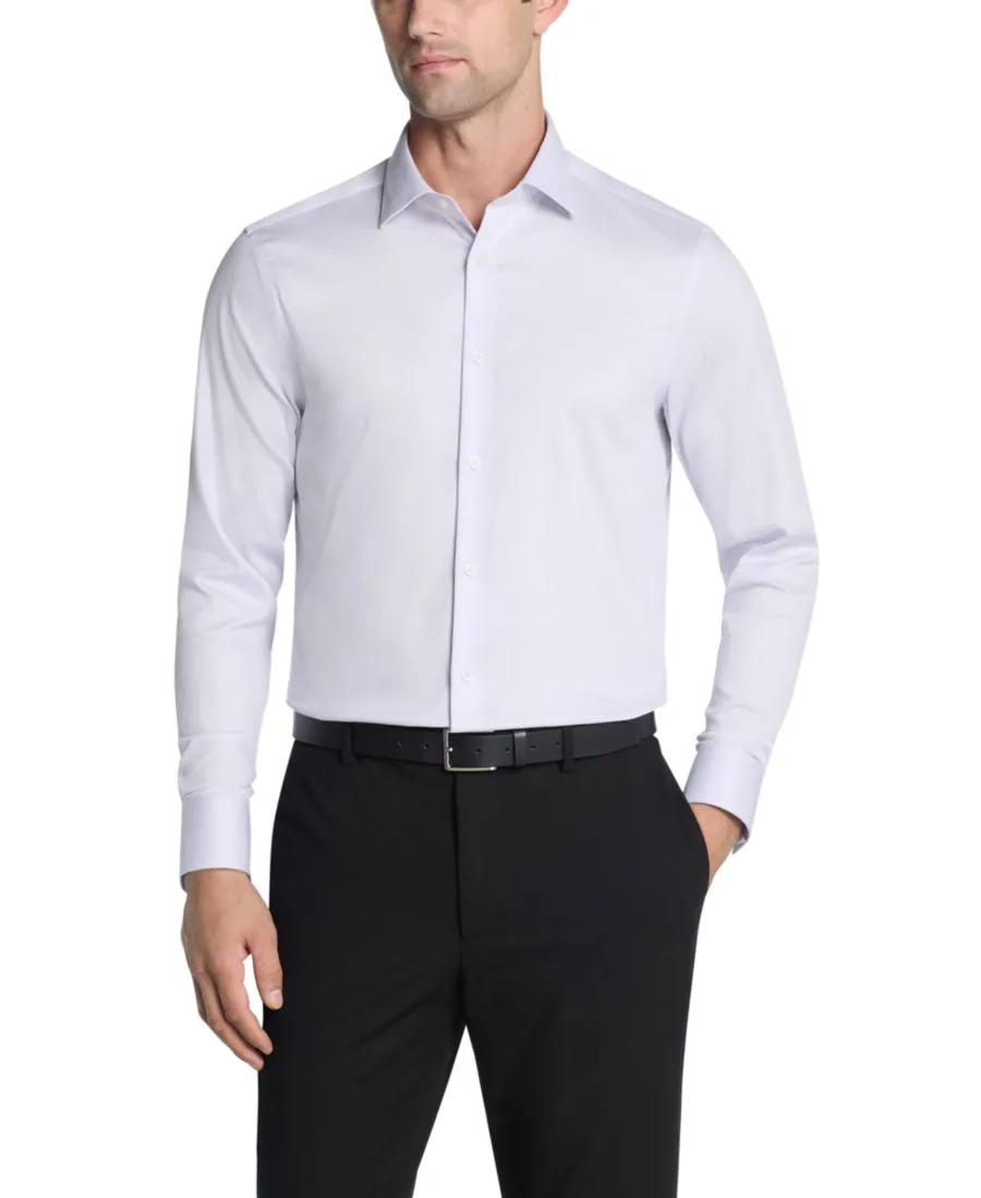 Мужская однотонная рубашка прямого кроя из эластичной ткани Calvin Klein, Lavender