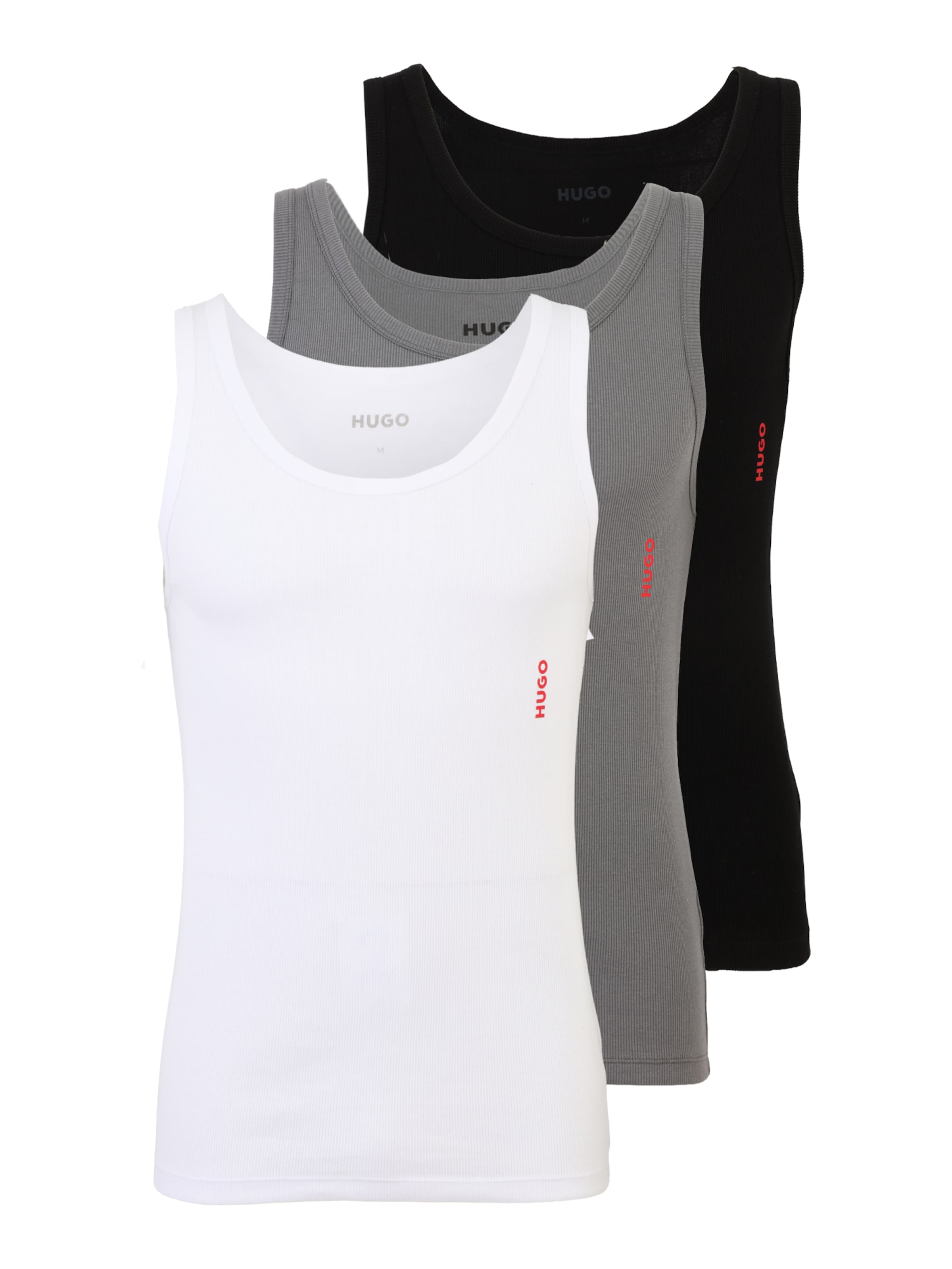 

HUGO Майка в цветах экрю, серый, черный