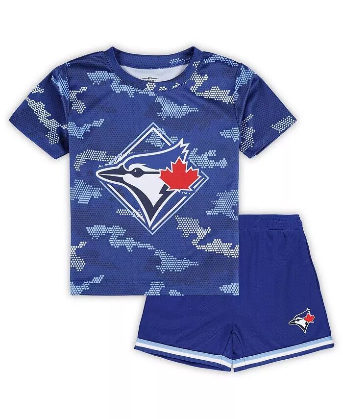 

Комплект футболки и шорт для малышей Royal Toronto Blue Jays Field Ball Outerstuff, синий