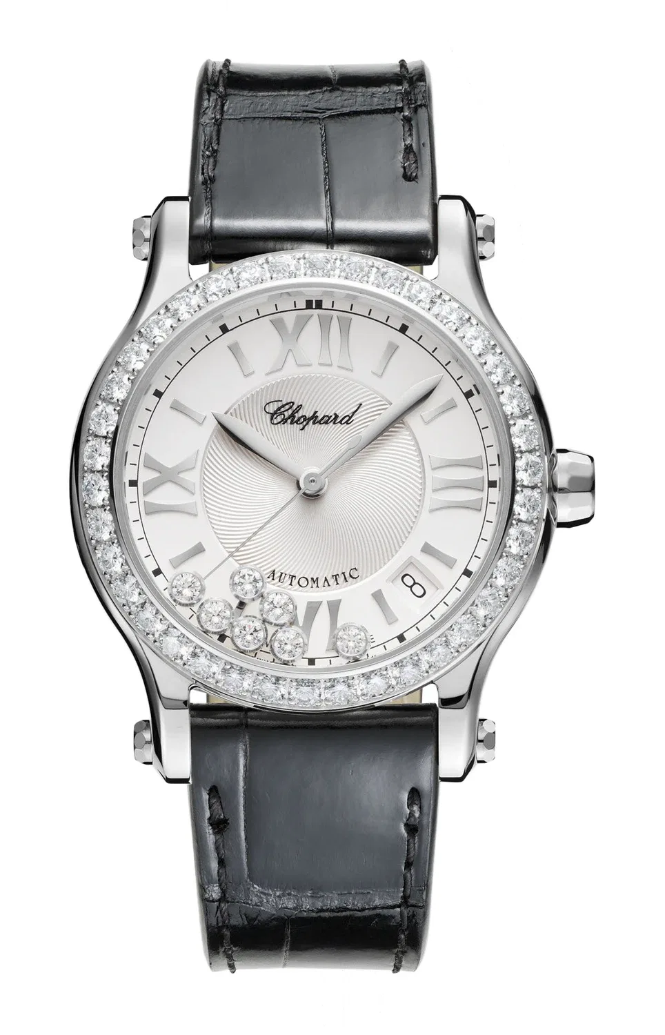 HAPPY SPORT 36 ММ, АВТОМАТИЧЕСКИЕ, НЕРЖАВЕЮЩАЯ СТАЛЬ, БРИЛЛИАНТЫ - 278559-3003 CHOPARD, черный