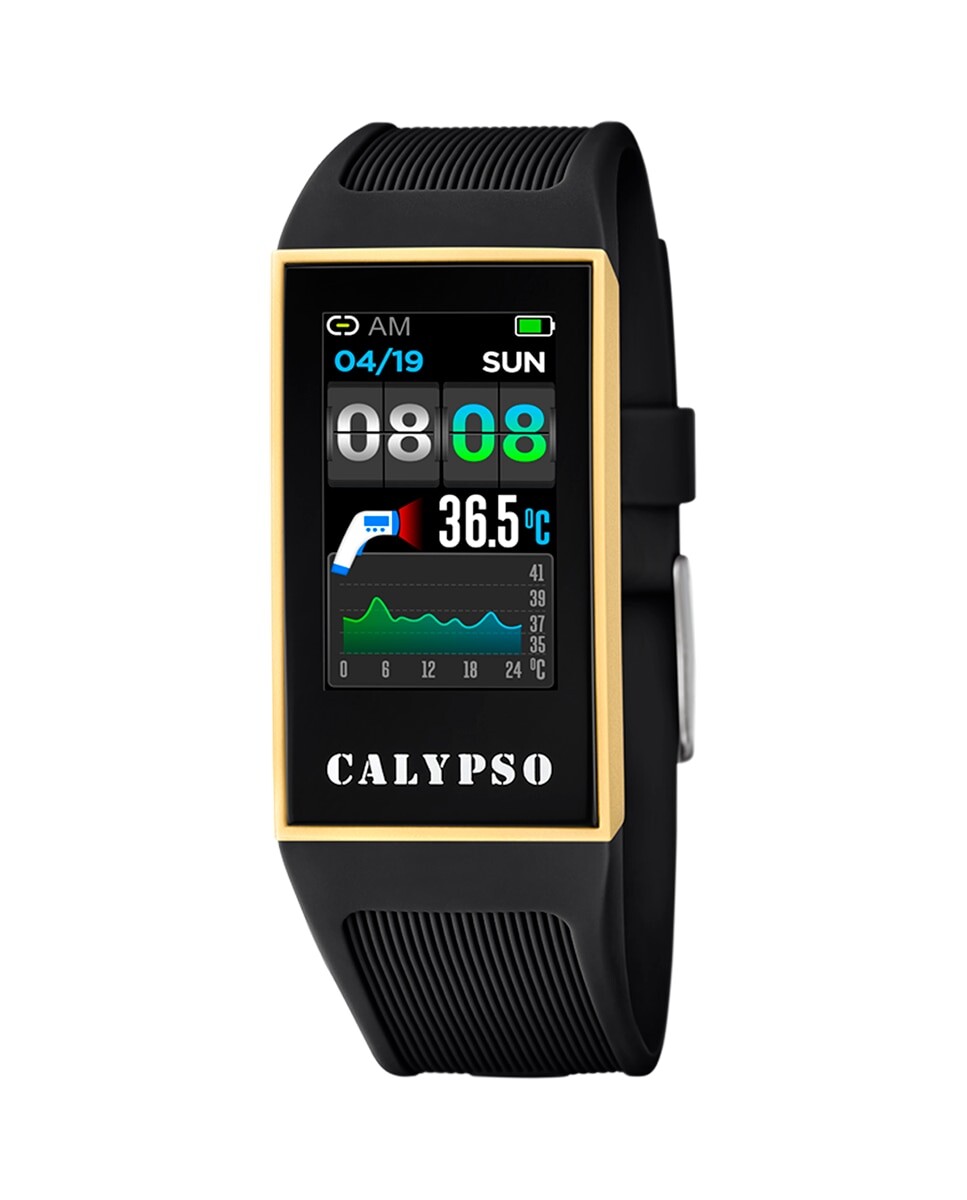 

Черные резиновые умные часы K8502/4 Calypso, черный